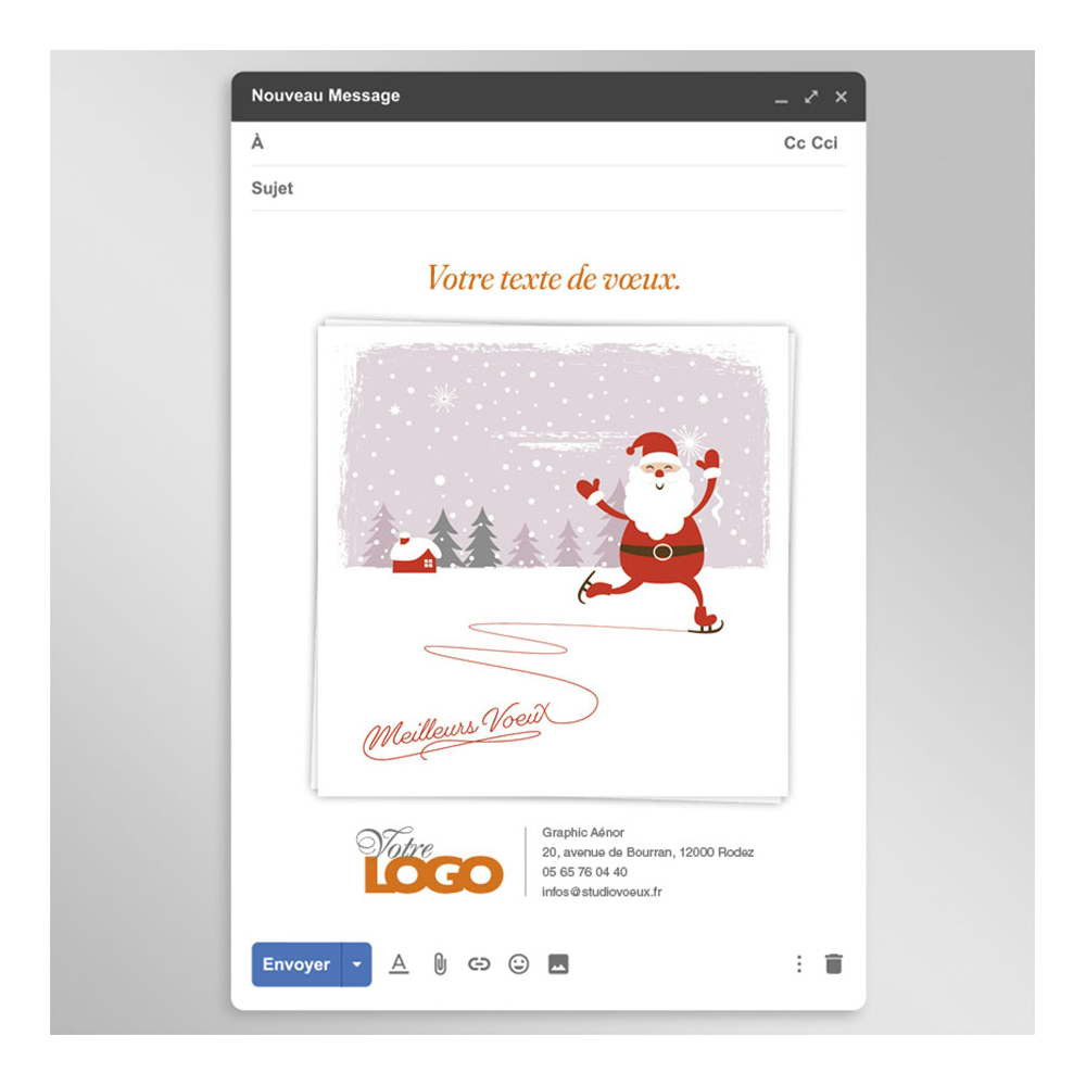 Ecard fixe - Père-Noël en action