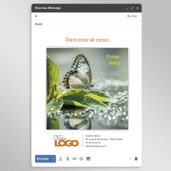 Ecard fixe - Papillon