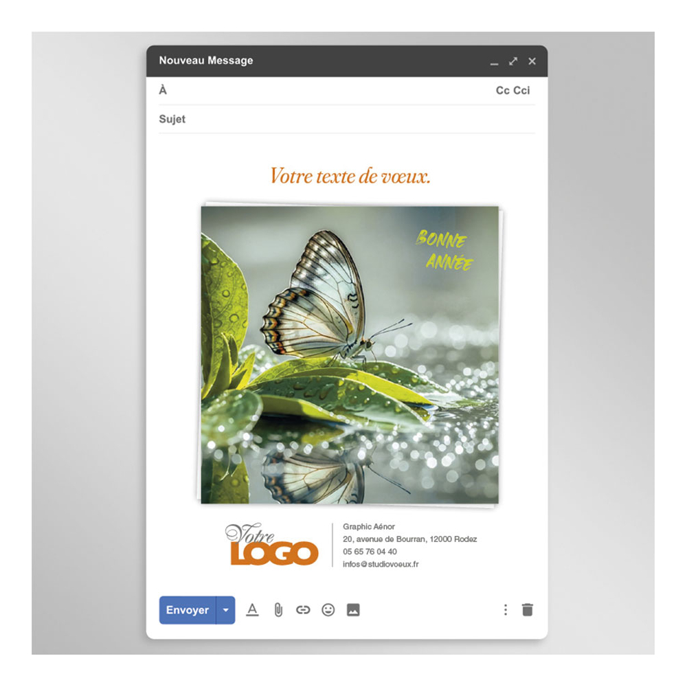 Ecard fixe - Papillon